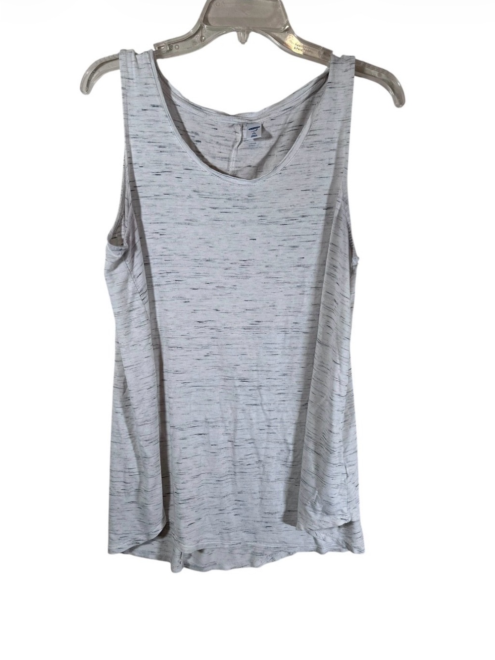 Old Navy white and grey heathered flowy tank top womens size large tall